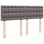 Preview: Boxspringbett mit Matratze Grau 160x200 cm Kunstleder