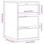 Preview: Kommode Weiß 40x41x58 cm Holzwerkstoff
