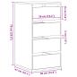 Preview: Kommode Artisan-Eiche 40x41x76 cm Holzwerkstoff