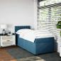 Preview: Boxspringbett mit Matratze Blau 80x200 cm Samt