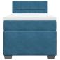 Preview: Boxspringbett mit Matratze Blau 90x190 cm Samt