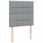 Preview: Boxspringbett mit Matratze Hellgrau 100x200 cm Stoff