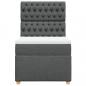 Preview: Boxspringbett mit Matratze Dunkelgrau 80x200 cm Stoff