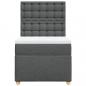 Preview: Boxspringbett mit Matratze Dunkelgrau 80x200 cm Stoff