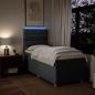 Preview: Boxspringbett mit Matratze Dunkelgrau 90x190 cm Stoff