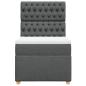 Preview: Boxspringbett mit Matratze Dunkelgrau 90x190 cm Stoff