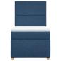 Preview: Boxspringbett mit Matratze Blau 90x200 cm Stoff