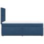 Preview: Boxspringbett mit Matratze Blau 90x200 cm Stoff