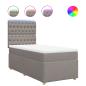 Preview: Boxspringbett mit Matratze Taupe 90x200 cm Stoff