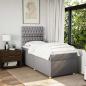 Preview: Boxspringbett mit Matratze Taupe 90x200 cm Stoff