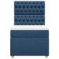 Preview: Boxspringbett mit Matratze Blau 90x200 cm Stoff