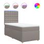 Preview: Boxspringbett mit Matratze Taupe 90x200 cm Stoff