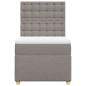 Preview: Boxspringbett mit Matratze Taupe 90x200 cm Stoff