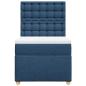 Preview: Boxspringbett mit Matratze Blau 90x200 cm Stoff