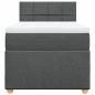 Preview: Boxspringbett mit Matratze Dunkelgrau 90x200 cm Stoff
