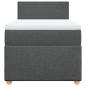 Preview: Boxspringbett mit Matratze Dunkelgrau 100x200 cm Stoff
