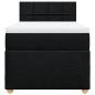 Preview: Boxspringbett mit Matratze Schwarz 100x200 cm Stoff