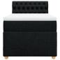 Preview: Boxspringbett mit Matratze Schwarz 100x200 cm Stoff