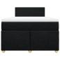 Preview: Boxspringbett mit Matratze Schwarz 120x190 cm Stoff