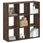 Preview: ARDEBO.de - Bücherregal Braun Eichen-Optik 102x32x102 cm Holzwerkstoff