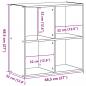 Preview: Bücherregal Räuchereiche 68,5x32x68,5 cm Holzwerkstoff
