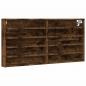 Preview: Vitrinenschrank Räuchereiche 100x8,5x50 cm Holzwerkstoff
