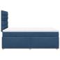 Preview: Boxspringbett mit Matratze Blau 120x190 cm Stoff