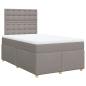 Preview: Boxspringbett mit Matratze Taupe 120x200 cm Stoff