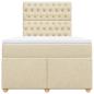Preview: Boxspringbett mit Matratze Creme 120x200 cm Stoff