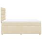 Preview: Boxspringbett mit Matratze Creme 120x200 cm Stoff