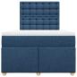 Preview: Boxspringbett mit Matratze Blau 120x200 cm Stoff