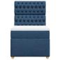 Preview: Boxspringbett mit Matratze Blau 100x200 cm Stoff