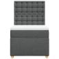 Preview: Boxspringbett mit Matratze Dunkelgrau 100x200 cm Stoff