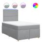 Preview: Boxspringbett mit Matratze Hellgrau 120x190 cm Stoff