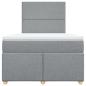 Preview: Boxspringbett mit Matratze Hellgrau 120x190 cm Stoff