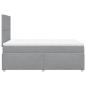 Preview: Boxspringbett mit Matratze Hellgrau 120x190 cm Stoff