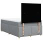 Preview: Boxspringbett mit Matratze Hellgrau 120x190 cm Stoff
