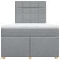 Preview: Boxspringbett mit Matratze Hellgrau 120x190 cm Stoff
