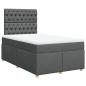 Preview: Boxspringbett mit Matratze Dunkelgrau 120x190 cm Stoff
