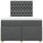 Preview: Boxspringbett mit Matratze Dunkelgrau 120x190 cm Stoff