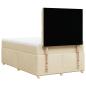 Preview: Boxspringbett mit Matratze Creme 120x190 cm Stoff