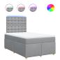 Preview: Boxspringbett mit Matratze Hellgrau 120x190 cm Stoff