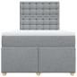 Preview: Boxspringbett mit Matratze Hellgrau 120x190 cm Stoff