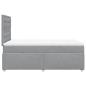 Preview: Boxspringbett mit Matratze Hellgrau 120x190 cm Stoff
