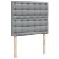 Preview: Boxspringbett mit Matratze Hellgrau 120x190 cm Stoff