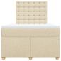 Preview: Boxspringbett mit Matratze Creme 120x190 cm Stoff