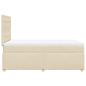 Preview: Boxspringbett mit Matratze Creme 120x190 cm Stoff