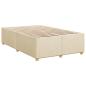 Preview: Boxspringbett mit Matratze Creme 120x190 cm Stoff