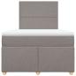 Preview: Boxspringbett mit Matratze Taupe 120x200 cm Stoff