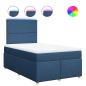 Preview: Boxspringbett mit Matratze Blau 120x200 cm Stoff